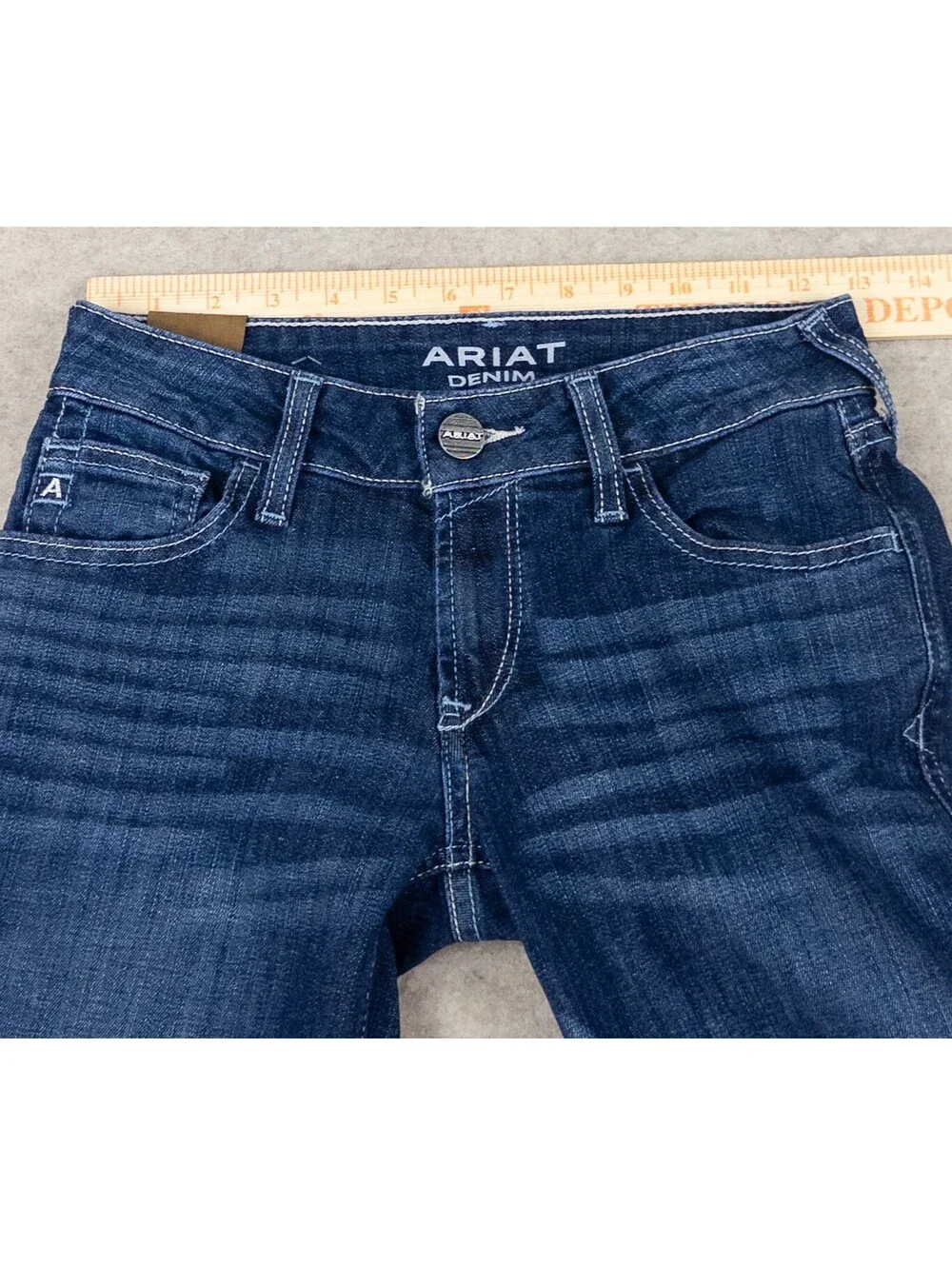 Ariat Denim Trouser Jeans Size 25R Wide Leg Blue